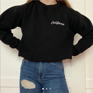 brandy melville california cropped sweatshirt